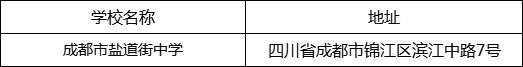 成都市鹽道街中學(xué)地址在哪里？