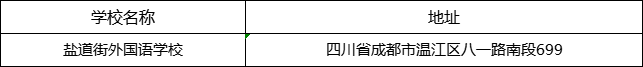 成都市鹽道街外國語學(xué)校地址在哪里？