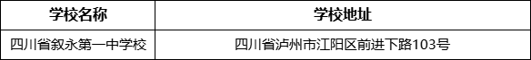 瀘州市四川省敘永第一中學(xué)校地址在哪里？