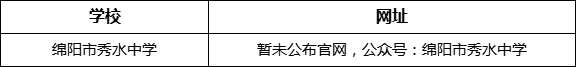 綿陽市秀水中學(xué)網(wǎng)址是什么？