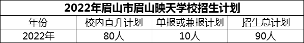 2024年眉山市眉山映天學(xué)校招生計劃是多少？