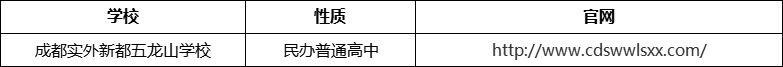 成都市成都實(shí)外新都五龍山學(xué)校網(wǎng)址是什么？